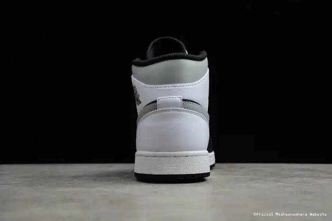 Official Maikesneakers White AIR Jordan 1 554724-073 Shadow Mid 0408